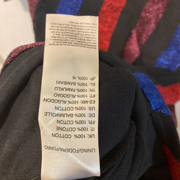 Diesel women's XXS one shoulder striped sparkle shimmer ruffle party dress NWD - Picture 8 of 9